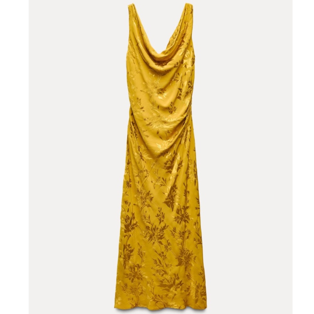 Zara NWT golden formal dress. XS